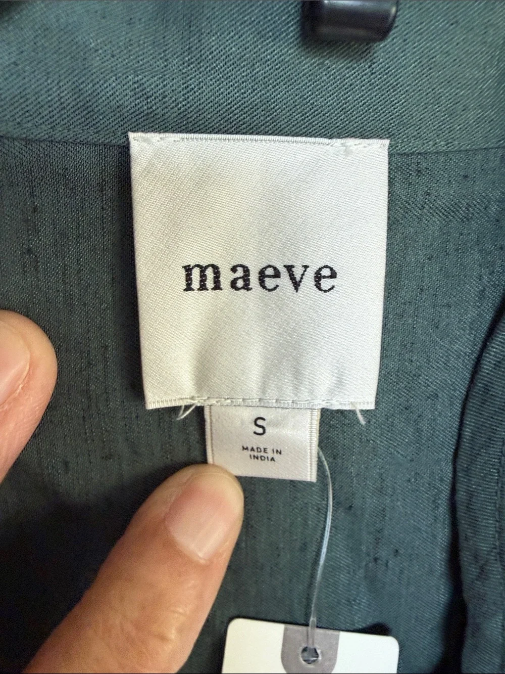 Maeve Teal Green V-Neck Ruched Sleeve Peplum Top - Picture 3 of 10